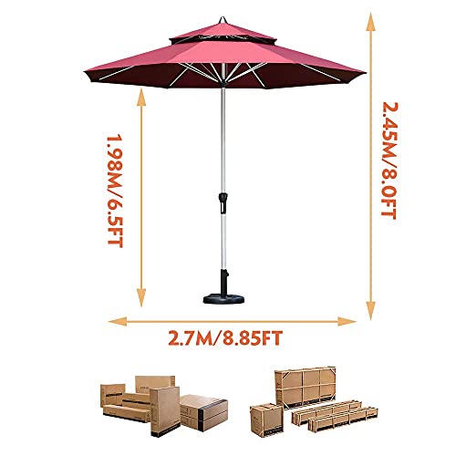 Sombrilla para jardín y terraza de mercado multicolor resistente CLSDRZC 4