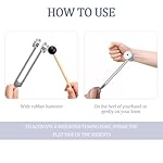 Tuning Fork 128hz with Silicone Hammer, Tuning Fork for Chakras/Sound Therapy/Healing/Medicine, Aluminum Alloy Sensory Tuning Fork Activator for Healing - Image 3