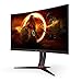Produktbild AOC Gaming C24G2U - 24 Zoll FHD Curved Monitor, 165 Hz, 1ms, FreeSync Premium (1920x1080, HDMI, DisplayPort, USB Hub) schwarz/rot