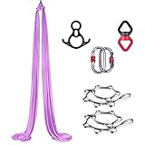 PRMTYUP Hamaca AéRea, Columpio De Yoga AéReo, Hamaca De Danza AcrobáTica, Hamaca De Yoga AéReo, Equipo De Yoga AéReo, Kit De Accesorios De Tela AéRea, para Danza AcrobáTica,N,8M*1.5M