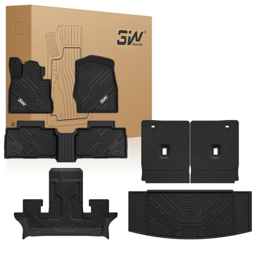 Image of 3W Floor Mats & Cargo Liner with Backrest Mats for Ford Explorer 2022-2026