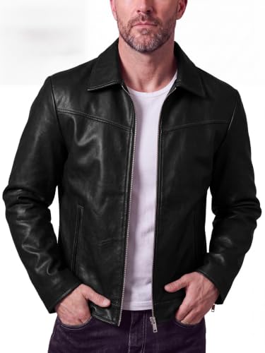 Runcati Mens Faux Leather Jacket