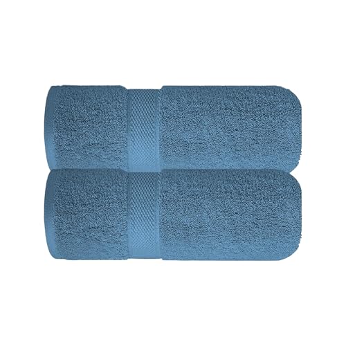 Image of Sulfar 100% Combed Cotton, Quick Drying Highly Absorbent, Luxury Hand Towel Set (Pack of 2, 40 X 70 cm) Dark Blue