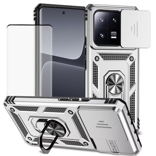 Coque Xiaomi 13 Pro 5G argent élégante avec armure de protection intégrée
