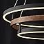 Walnut Wood Black Round