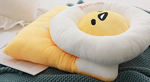 Foefaik New Lazy Cute Egg Cushion Throw Pillow Nap Pillows Sofa Bed Back Pillow #TOP7