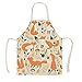 Delantal Lino Nórdico Cute Fox Chef Delantales Unisex Dinner Party Cooking Bib Delantal De Limpieza Divertido para Niños Adultos 38X47Cm Wqf59306