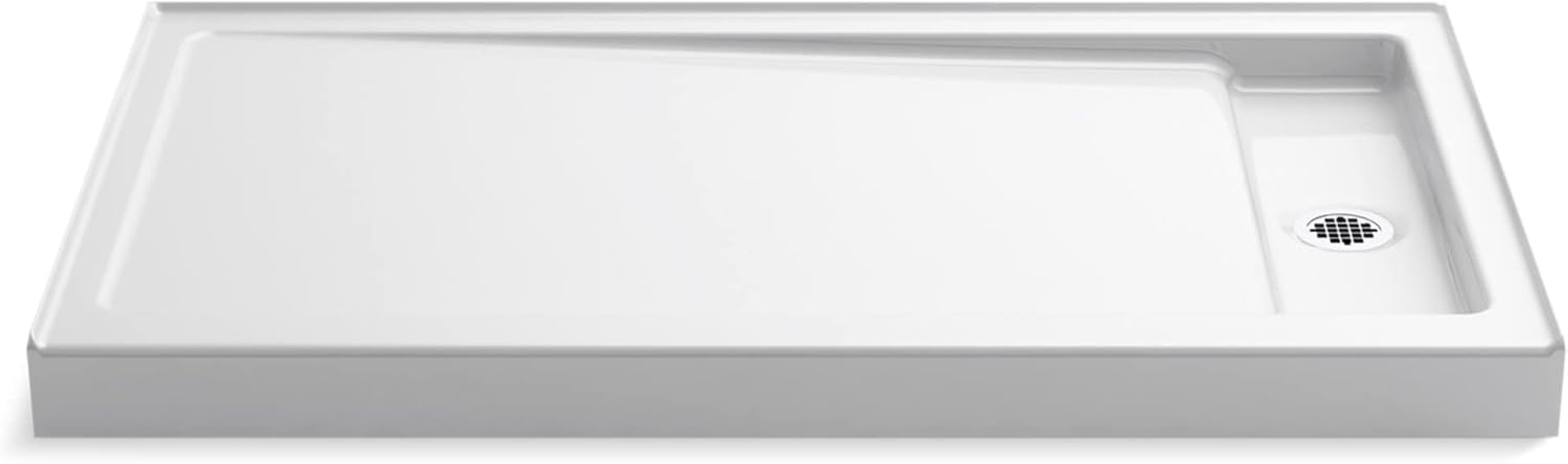 Kohler K-9178-0 9178-0 RECEPTOR W/RH CTR DRN, 60X34, 4.50 x 34.00 x 60.00 inches, White