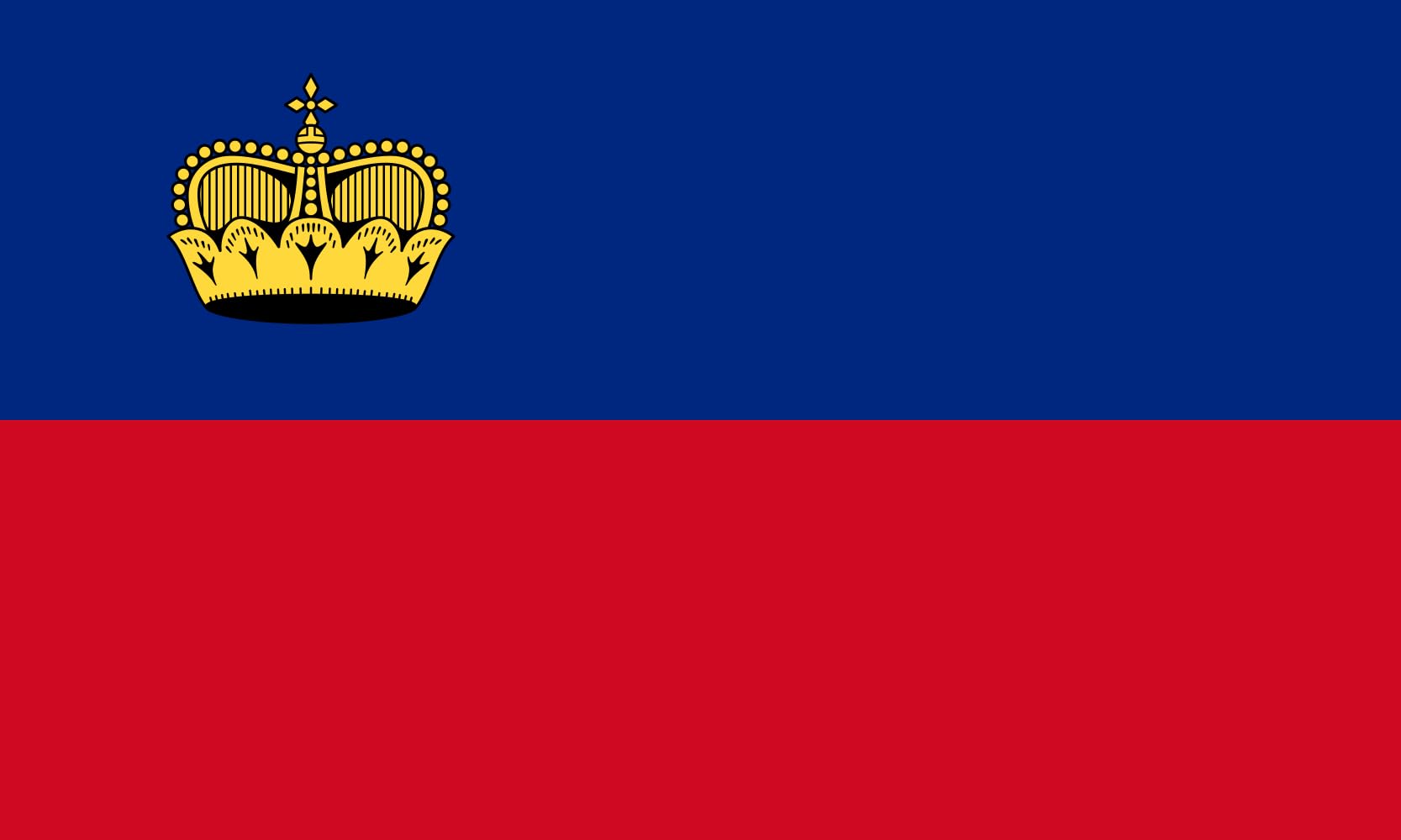 Drapeau Liechtenstein RGB paysage 1.35m² aux finitions haut de gamme