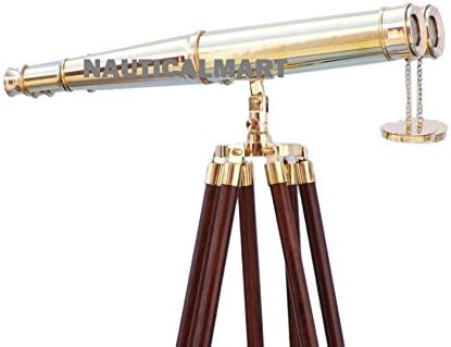 Floor Standing Admiral's Solid Brass Binoculars 62" by Nauticalmart Fully Functional Telescope Binocular Nautical Vintage Collectibles Maritime Gifts