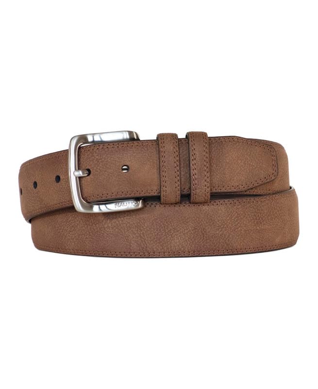 Nautica Men's Casual Padded Leather Belt (Tan, 38)2