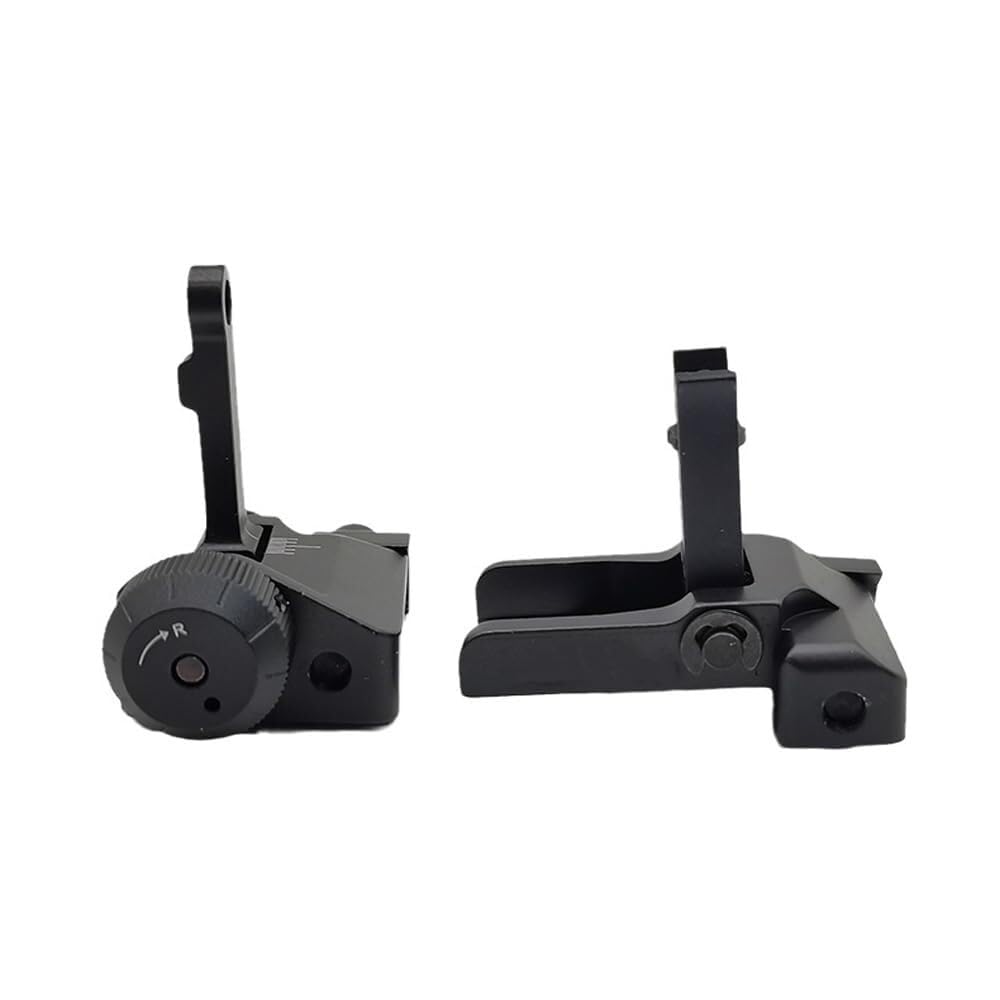 Ensemble De Viseurs Mécaniques Rabattables K300 Entièrement Métalliques – Double Ouverture, Compatible avec Rail 20 Mm, Noirs