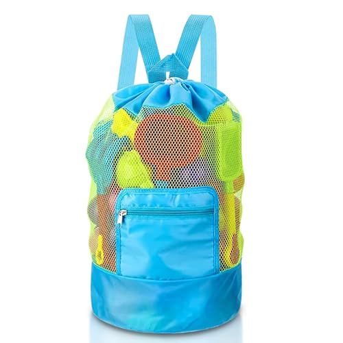 Bolsa Playa Juguetes Malla,Bolsa Plegable Malla de Playa Bolsa de malla grande para niños,para al Aire Libre Natación Piscina Viajes Toallas Juguetes