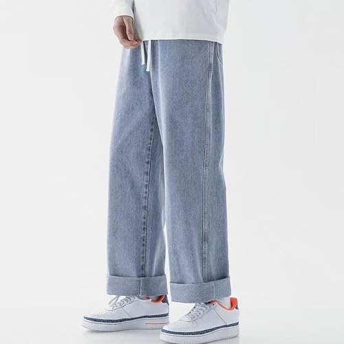 Baggy Jeans for Men Loose Fit Cargo Denim Pants High Waisted Casual Streetwear2