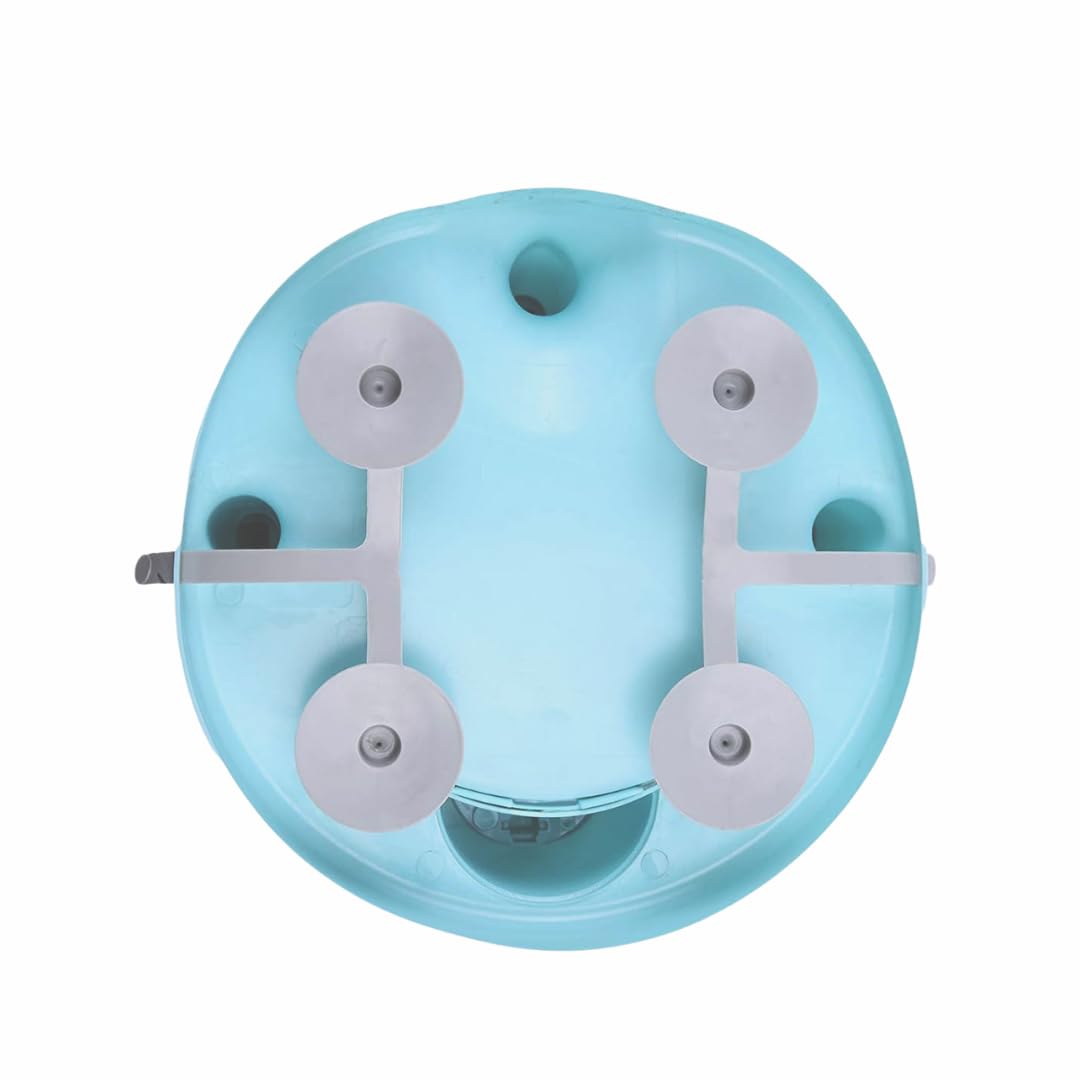 Asiento de Baño para Bebé | Sujeción con Ventosas Antideslizantes | Silla de Baño Ergonómica y Segura para Bebés | Ideal para Bebés Mayores de 6 Meses, (Azul)