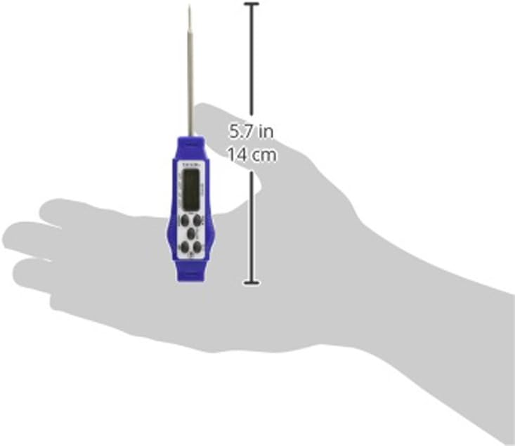 Taylor Precision Products 9877FDA Compact Waterproof Digital Thermometer, 2.81" Stem Length with an Fda Recommended 1.5mm Probe Diameter, Blue: Kitchen Thermometers: Home & Kitchen