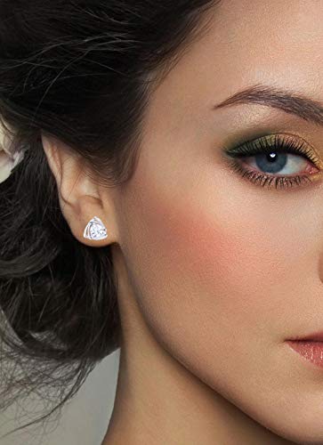 Clara Made with Swarovski Zirconia BIS Hallmarked 92.5 Sterling Silver Platinum Plated Ashley Solitaire Earring Gift For… - Image 5