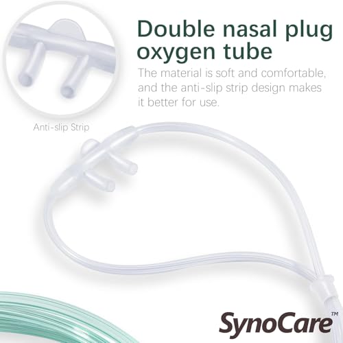 Image of Nasal Cannula For Oxygen with Soft Touch, Universal Connector for Adults (Pack Of 2, 7 Feet)