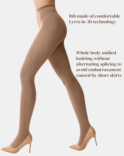 Image of leg elegant Women's 80 Den Microfiber Soft Opaque Tights Pantyhose