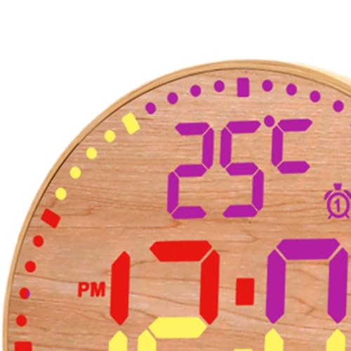 Horloge murale numérique RVB à luminosité réglable et télécommande