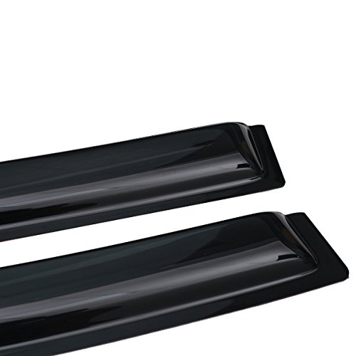 Image of Lightronic Extra Durable Outside-Mount Auto Vent Window Visor, Fits 2008-2013 Toyota Highlander, UV Protection Rain Guard, Original Wind Deflector, No-Drill Easy Install, Dark Smoke, 4-Pcs