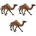 3 Pcs Realistic Camel Figurines - Educational Wildlife Stationary Adornment for Kids - Khaki Decor - Perfect for Play and Learning