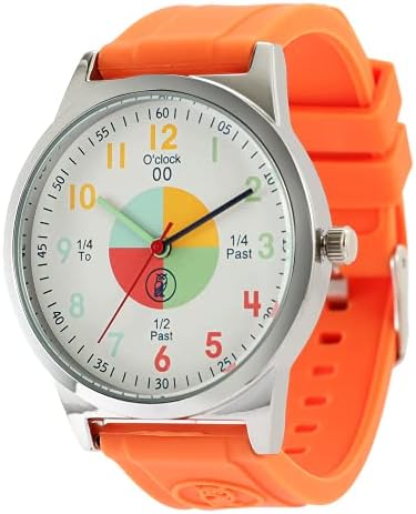 OWLCONIC Kids Watch - Analog Watches for Kids - Girls & Boys Watches Ages 7-10, Watches for Kids 8-12, Kids Analog Watch Telling Time Teaching Tool, Gift Watches for Girls and Boys Bright Orange