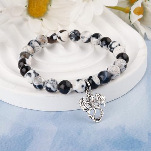 Dragon Lover's Charm Gemstone Jewelry Bracelet Inspiration Spirit Animal Gift for Friends4