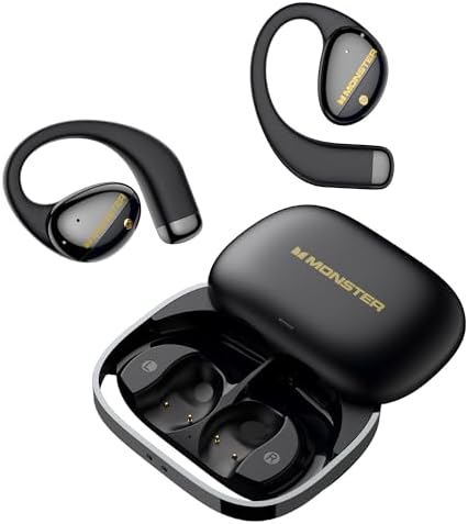 Monster Open Ear AC520 Open Ear Headphones, Wireless Earbuds（Blac...