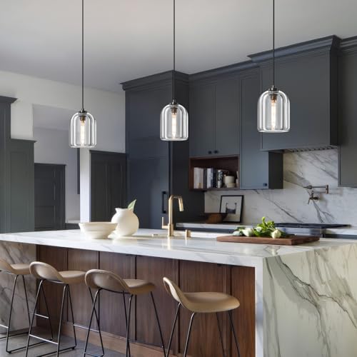 Image of Crystal Pendant Light Kitchen Island,Brass Hanging Pendants Lights