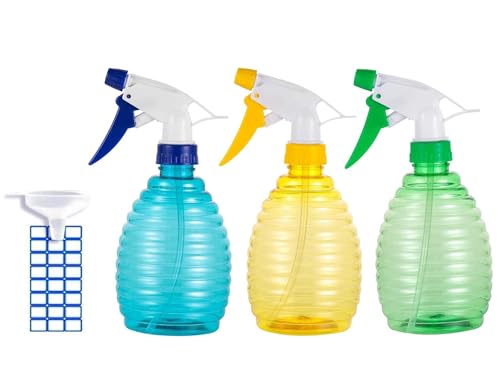 Mejores precios y opiniones de Recipientes plástico multiuso los mejores 5. 33 Triko Set de 3 Botellas de Spray de Plástico vacías, Botellas de Spray para el Cabello, Atomizadores rellenables multiusos para limpieza y jardinería, Pulverizador de Agua...
