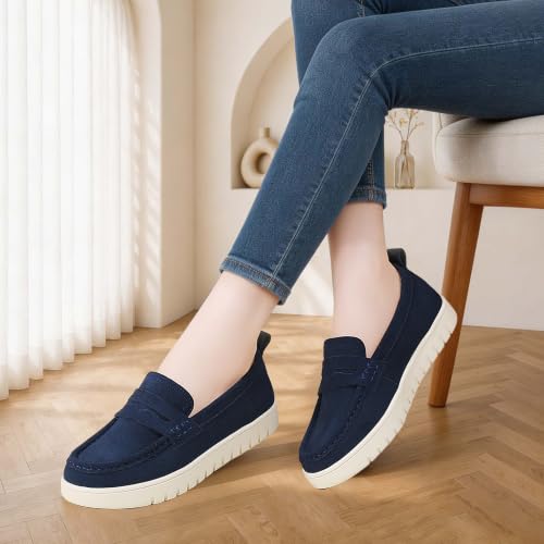 Image of QAE Loafers for Women Comfortable Slip On Shoes Casual Fashion Sneakers