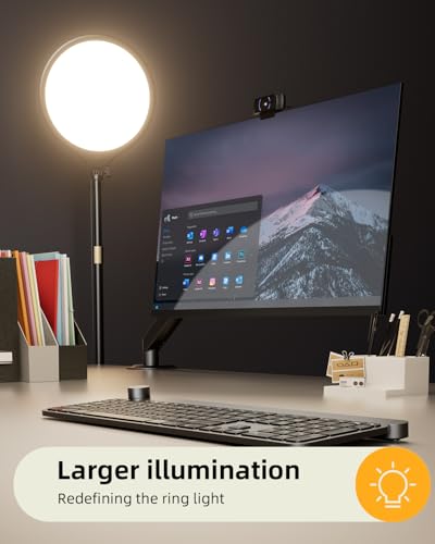 Image of 10.5 inch Ring Light with Stand and Phone Holder - 69 inch Tripod for iPhone with Light, Professional Led Ringlight for Video Recording /Make up /Streaming, Full Screen Light Ring for YouTube, Tiktok (Black) | with Light Professional Led Full Screen Ringlight for Video Recording /Make up /Streaming for YouTube, Tiktok (Black)