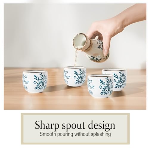 Liwien Sake Set Keramik (Orchidee)