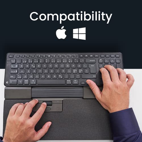 Contour Design Slider Mouse Pro - Wireless Ergonomic Mouse For Laptop And Desktop Computer W/ Programmable Buttons, Regular Design And Plug & Play Installation - Compatible W/ Mac And Pc (Dark Grey) #TOP4