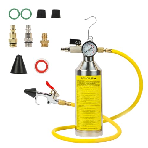 Kit de limpieza de tuberías de aire acondicionado para coche Kit de limpieza de tuberías de aire acondicionado para coche con manómetro de 220 PSI y manguera Kit de limpieza de tuberías de aire acondi