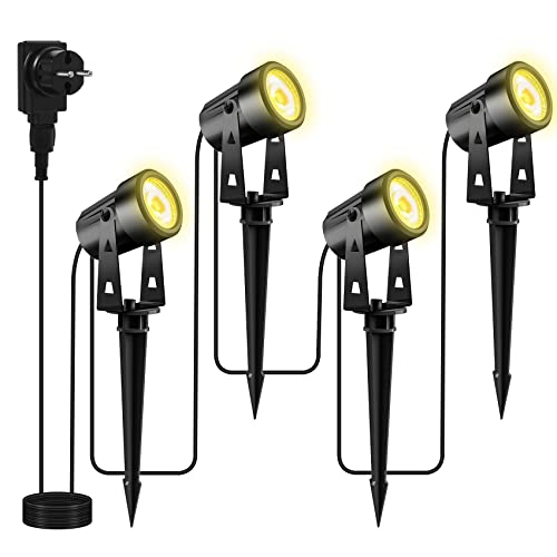 Totofac Gartenbeleuchtung LED, COB im Freien IP65 Wasserdichter...