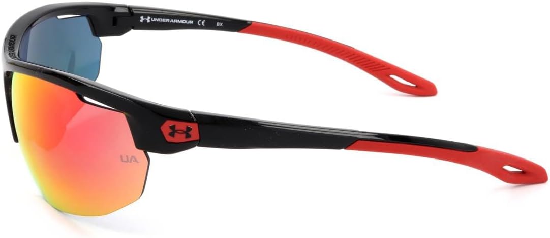 Under Armour Men's UA 0002/G/S Special Shape Sunglasses, Black/Infrared, 71mm, 9mm