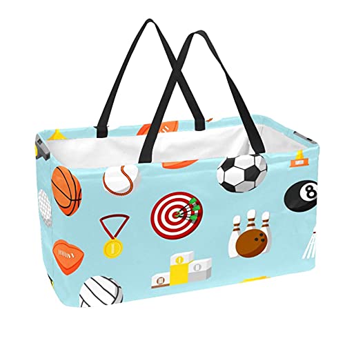 Panier de courses pliable et lavable grand sac réutilisable fond renforcé multicolore