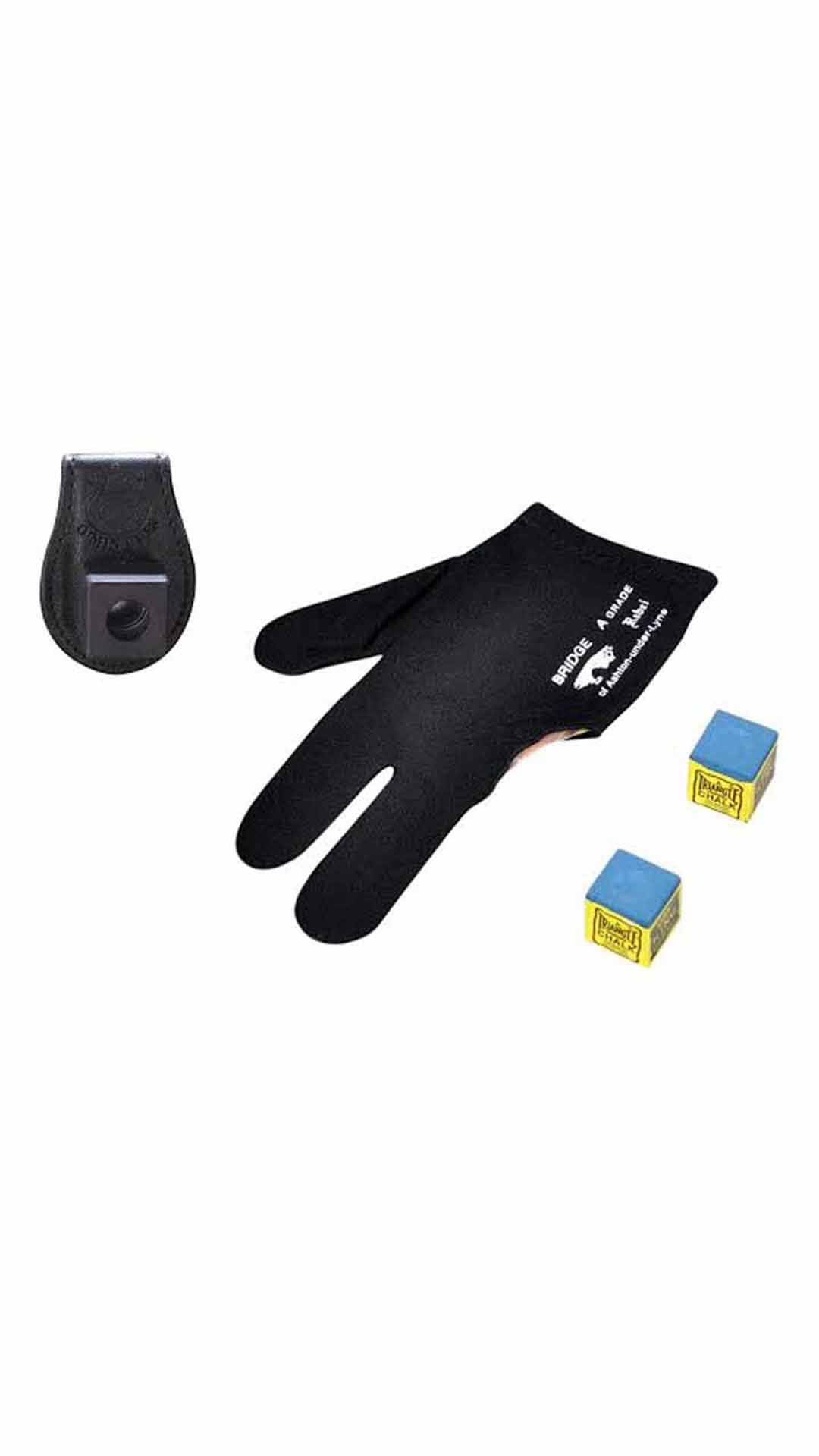 ABA Combo Magnetic Leather Chalk Holder with Glove and Two Chalk, Billiard Snooker Pool Accessories (Black)-picture-31