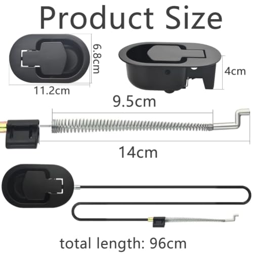 Image of Hodaqe Metal Sofa Release Handle with Cable for Sofa Chair (Black)