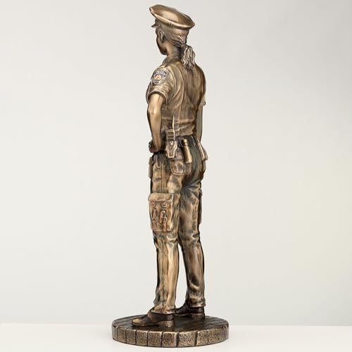 Estatua Policía Mujer Resina Bronce 11.25 pulg miniatura 6