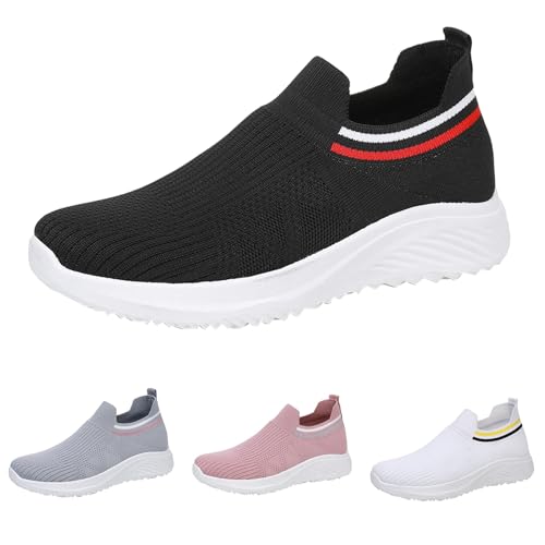 Womens Trainers Running Walking Shoes Tennis Sport Sneakers Casual Fashion Flats Ladies Lightweight Gym Athletic Fitness Jogging Mesh Slip On Shoes2
