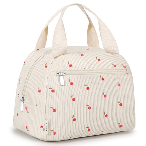 Cute Insulated Lunch Tote Bag Women Lightweight Cooler 15L Cherry