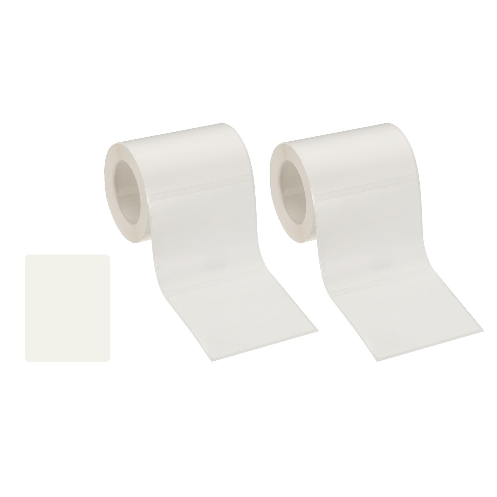 PATIKIL 320 Pcs Thermal Labels, 2x1.6 Square Thermal Printer Labels Stickers Self Adhesive Tags Paper 2 Rolls Small Waterproof for Printer Small Business Name Tag Barcode, White