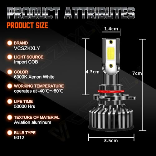 Bombillas LED para Chrysler 200 300, alta/baja, pack de 2 miniatura 2