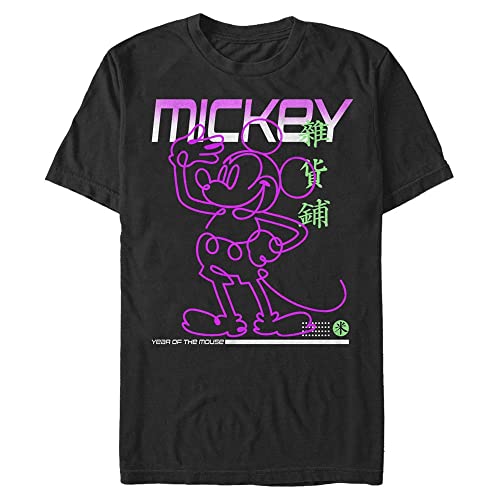 T-Shirt Disney Mickey Street Glow Mixte Coton Organique Col Rond