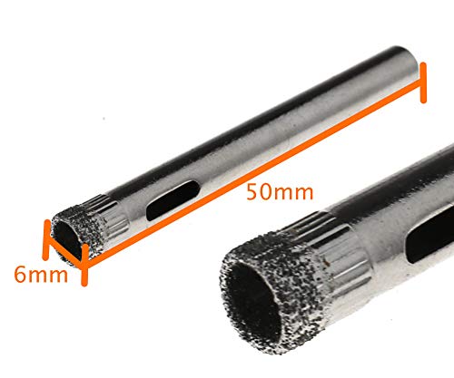 6 mm diamante seghe a tazza per piastrelle Drill