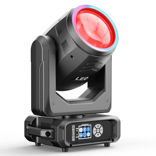 🎨【LED Potenti e Struttura Resistente】Un singolo LED da 150 W eroga 50.000 lux a 5 m, temperatura di colore 8000 K e durata di 50.000 ore. Struttura ibrida metallo-plastica con grado di protezione IP20, funziona da -20 °C a 40 °C.