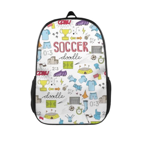 Football Backpack 17 Inches Large Capacity Casual Fashion Backpack
